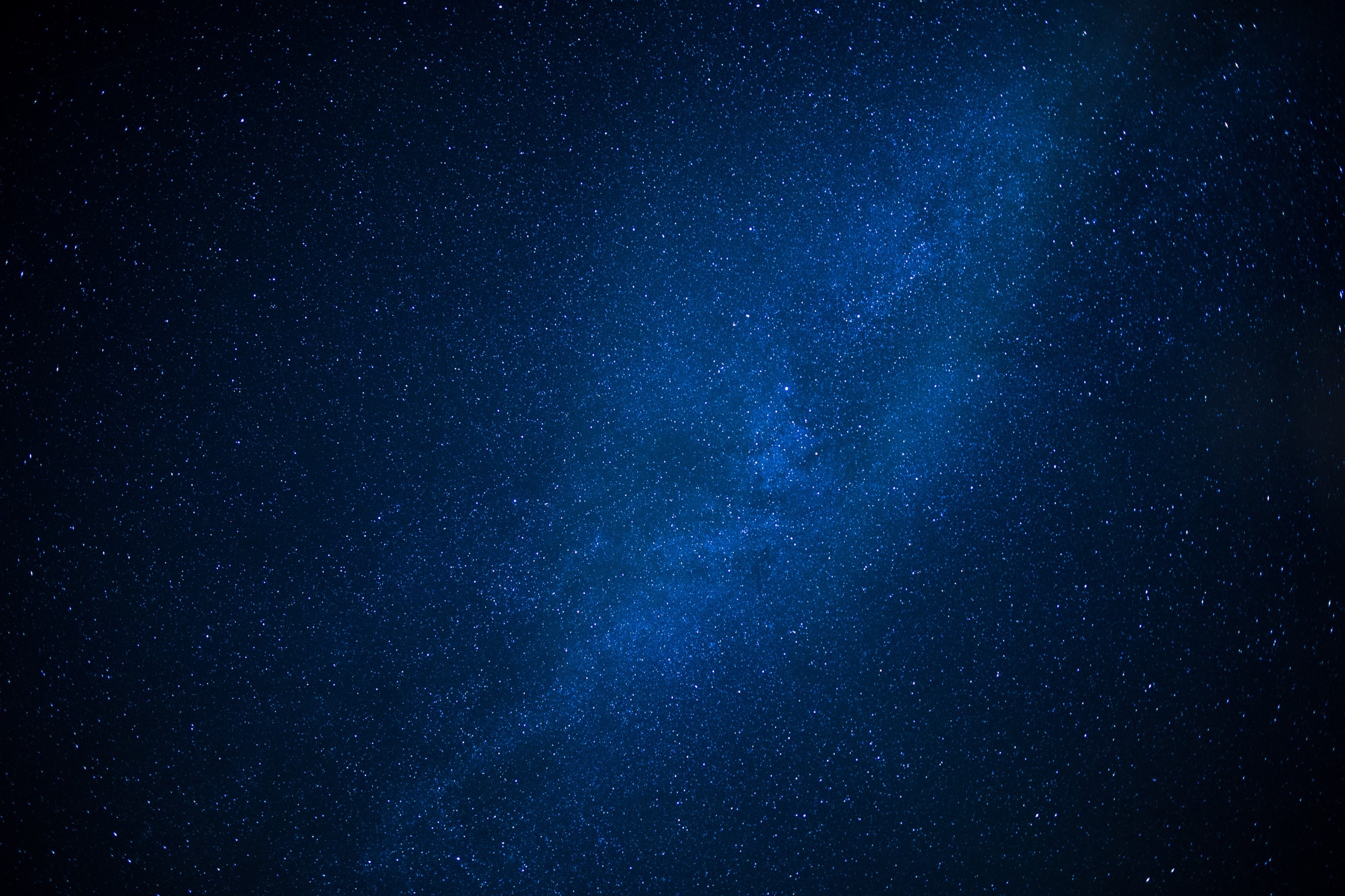 image of the night sky, many many many stars, blue, different shades of blue, white stars